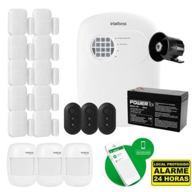Imagem de Kit Alarme Intelbras C/ Sensores Sem Fio 10 Xas + 3 Ivp 2000