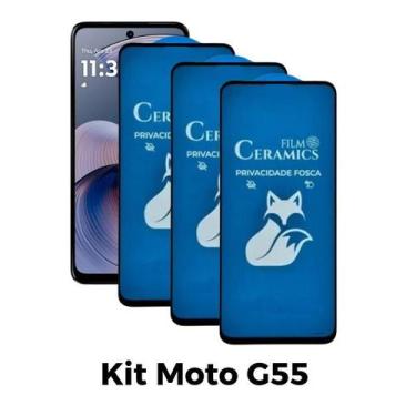 Imagem de Película Anti Espião Fosca Privacidade para Motorola Moto G55 Cerâmica