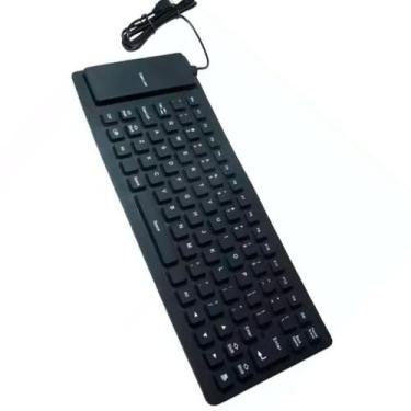 Imagem de Teclado Flexível USB DK-14  Portátil e Prático para Qualquer Computado