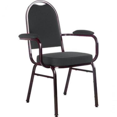 Imagem de Cadeira Com Braços Para Auditórios Linha Hotel Marrom