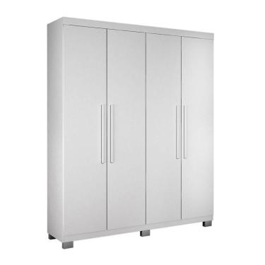 Imagem de Guarda Roupa Master 4 Portas 3 Gavetas Em Mdf Benetil Móveis Branco