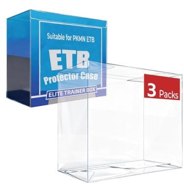 Imagem de PET Plastic ETB Protector Case - 0.5mm Clear Elite Trainer Box Protector - ETB Case Compatible with Elite Trainer Boxes (Pack of 3)