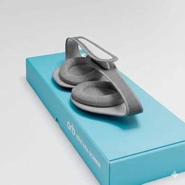 Imagem de UFO Máscara para Dormir 3D, Tapa-Olho Ergonômico com Almofadas em Malha Cinza, Design Anatômico para Sono Profundo