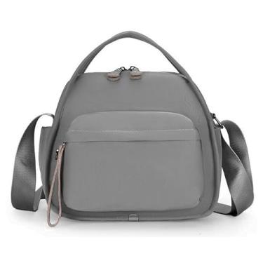 Imagem de Niction Bolsas transversais de nylon para mulheres, bolsa de ombro moderna, à prova d'água, carteiras para trabalho, viagens, esportes, Cinza, One Size
