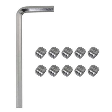 Imagem de DGBRSM 10 parafusos de cabeça sextavada interna de aço inoxidável 3/8-16 x 1/4 com chave sextavada para fixação de objetos de engrenagem mecânica