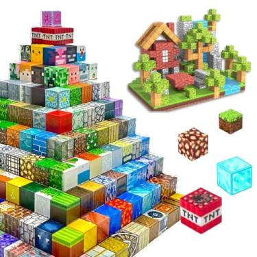 Imagem de Kit 100 Peças Blocos Magnético Construção Brinquedo