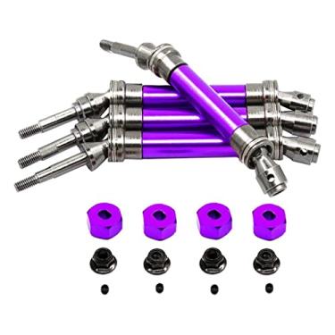 Imagem de Eixo de transmissão dianteiro e traseiro 117-140 mm para carro escala 1:10 - roxo