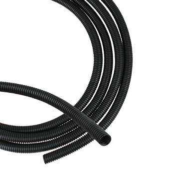 Imagem de Conduíte retardador de chamas de 7,6 m 1/5.1 cm, conduíte de fio dividido, capas de fio flexível, protetores de cabo, 1 peça (preto)