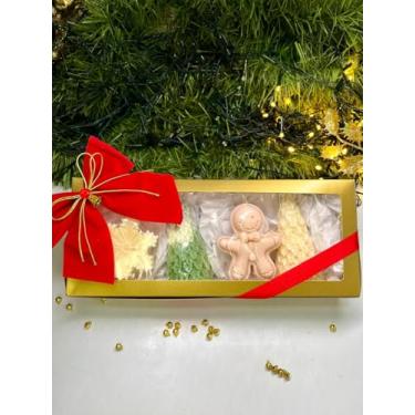 Imagem de Kit Velas Aromáticas de Natal Presente 4 Velinhas Natalinas Perfumadas