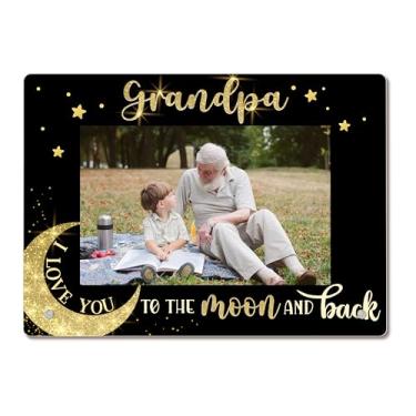 Imagem de Porta-retrato do vovô, I Love You To The Moon And Back, porta-retratos para avô, dia dos avós, presentes de Natal para netos, moldura acrílica 10 x 15 cm, 08