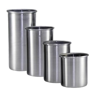 Imagem de Kit 4 Formas de Alumínio Cilíndrico N°8 para Velas Artesanais