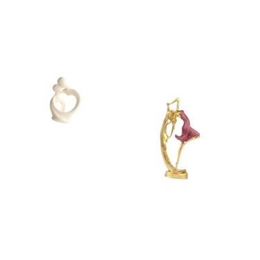 Imagem de Fenteer Estatueta Artística Abstrata, Ornamento, Balé, Dançarina, Estátua, Escultura de Resina para Mesa, Armário, Decoração de Casa, Aniversário, Amigo, Pres