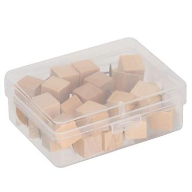 Imagem de Alfinetes de madeira Placas de cortiça Tachinhas decorativas em vários formatos Práticos Estilo bonito perfeito para mapas de parede de fotos Escritório Escola Decoração de casa (Pregos quadrados de