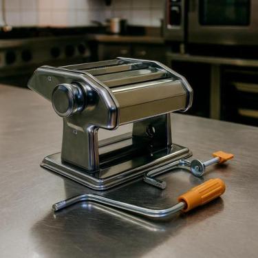 Imagem de Maquina De Macarrão Caseira Manual Prateado Inox - Relet