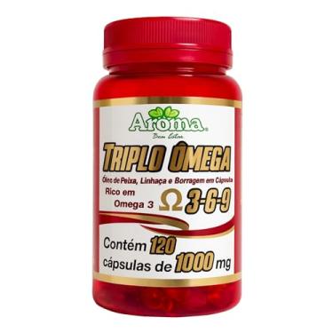 Imagem de Triplo Ômega 3-6-9 - Suplemento Alimentar com 120 Cápsulas - Fonte de Ácidos Graxos Essenciais