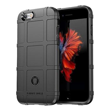 Imagem de IDEWEI Capa para iPhone 6, fibra de carbono refinada, anti-queda, anti-impressões digitais, proteção integral. A capa do telemóvel é compatível com iPhone 6