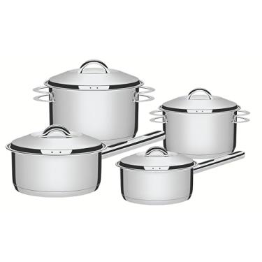 Imagem de Jogo de Panelas com Fundo Triplo, Tramontina, Solar 65510760, Inox