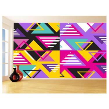 Imagem de Papel De Parede Geométrico Triângulos Abstrato 3,5M Gmt43 - Você Decor