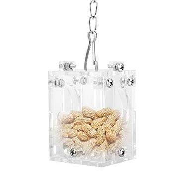 Imagem de Phefop Brinquedo de Forrageamento de Pássaros para Papagaios, Alimentador de Quebra-cabeça Acrílico Durável Com Recursos Educacionais para Calopsitas e Pássaros Pequenos