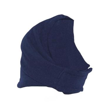 Imagem de WeiLaiKeQi Capuz para cachorro, protetores de orelha para cachorro, macios, com proteção contra ruídos, de cabeça silenciosas para banho, tempestades e, Azul Profundo