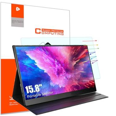 Imagem de YINOVEEN Protetor de tela de monitor portátil de 15,8 polegadas, para monitores universais de PC de 16:9 com proporção de 16:9, filtro de tela antirreflexo de luz azul, reduz a tensão ocular (13,74 x