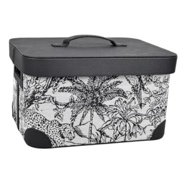 Imagem de SiaBiced Cesta de Brinquedo Organizador de Brinquedos Couro Do Plutônio Decorativo Conveniente Artigos Diversos Organizador Lanche Bin para Sala Estar Quarto D, com padrão