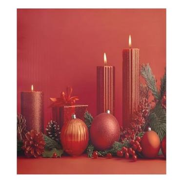 Imagem de SEHANY Capa magnética vermelha para lava-louças, adesivos magnéticos de decoração de Natal antiarranhões para painel de geladeira e lava-louças, decoração de Natal de cozinha doméstica 58 x 66 cm