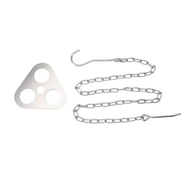 Imagem de Semme Placa de tripé de Acampamento, tripé Ajustável Portátil de Aço Inoxidável Com Corrente de Suspensão para Cozinhar Ao Ar Livre, Churrasco, Piquenique