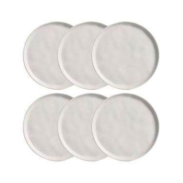 Imagem de Conjunto com 6 Pratos de Sobremesa Porto Brasil Bio Vit em Stoneware 21,5cm – Cinza