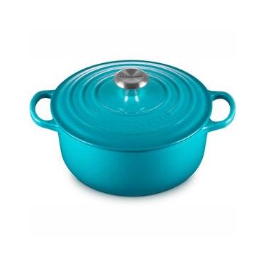 Imagem de Panela Redonda Signature 16 cm Azul Caribe Le Creuset