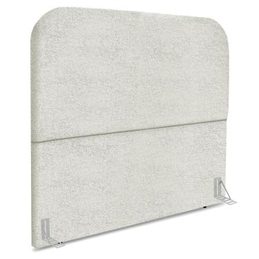 Imagem de Cabeceira Casal 140 Cm Com Frame Alana Boucle Cinza Claro Artte Cinza Claro
