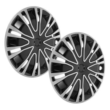 Imagem de 2Pcs Decorative Hubcap Automotive Wheel Covers Durable Material Easy Installation Protects Rims from Debris and Damage