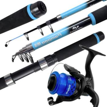 Imagem de Kit Vara Telescópica JP Pampoo + 1,65m Molinete JP250 - Jaú Pesca, Azu
