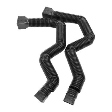 Imagem de Ymiko Extensão de Calha Ajustável de 2 Pacotes, Tubo de Drenagem Flexível de 21 a 58 Polegadas para Gerenciamento Doméstico de água da Chuva, Desviador de Fluxo de Calha Extensível para Proteção de