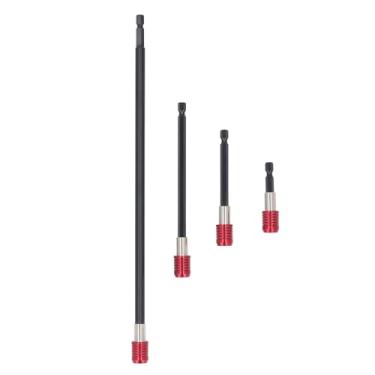 Imagem de Hilitand Conjunto de Extensão de Broca de 4pcs Conjunto de Extensão Magnética Extender de Aço de Liga Forte para Ferramentas Elétricas 60mm 100mm 150mm 300mm