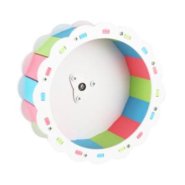 Imagem de Naroote Roda Silenciosa do Hamster da Forma do Girassol para o Animal de Estimação, Roda Running Colorida Animal de Estimação Conjunto Parafuso Pvc, Material Seguro para o Brinquedo Hamster (#8)