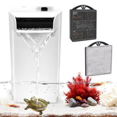 Imagem de GOZILLA Filtro de tanque de tartaruga 8W 148GPH, filtro de aquário para tanque de baixo nível de água, filtro de tartaruga de fluxo de água ajustável para tanque de turlte, filtro de tanque de peixes