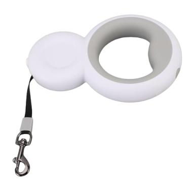 Imagem de Jiawu Trela ​​retrátil Durável para Cães Com Luz LED e Suporte para Saco de cocô, Fita Longa de para Animais de Estimação de até 30 Kg, Construção Em Nylon ABS