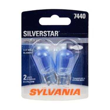 Imagem de SYLVANIA - Mini lâmpada SilverStar 7440 – Luz mais brilhante e mais branca, ideal para luzes diurnas (DRL) e luzes de ré (contém 2 lâmpadas)