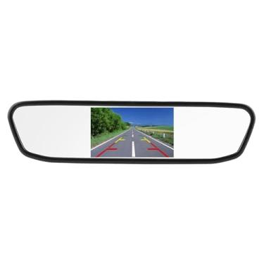 Imagem de Luocute Visor de Espelho Retrovisor de Carro de 4,3 Polegadas, Tela LCD TFT HD Com Câmera de Backup de Visão Noturna de 8LED, 2 Entradas de Vídeo Câmeras de Backup de Veículos para