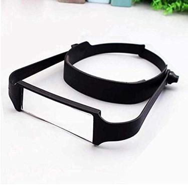 Imagem de uhyOHF Lupa, lupa de cabeça mãos livres - Zoom de 1,6X 2X 2,5X 3,5X com 4 lentes destacáveis - Lupa de cabeça montada na cabeça com luz para leitura, lupa de joias, relógio, eletrônico (