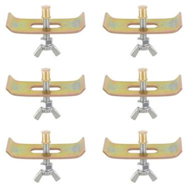 Imagem de UFURMATE 6 conjuntos de clipes de pia de zinco colorido suportes de pia para banheiro cozinha pia cerâmica braçadeira de suporte para pia de mármore granito kit de reparo de instalação de bancada