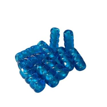 Imagem de Kit c/ 10 Firmas Frisadas 22mm Azul Transp Murano Guias