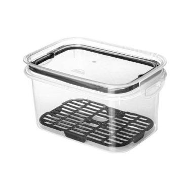Imagem de Pote Hermético 1.2L para Alimentos e Frios com Escorredor - Plasútil, 