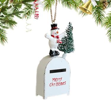 Imagem de Enfeite de caixa de correio de Natal,Enfeite de caixa de correio - Cartas para o Papai Noel na de pendurável,Pingente criativo de de carta de árvore de Natal, decoração de festa em
