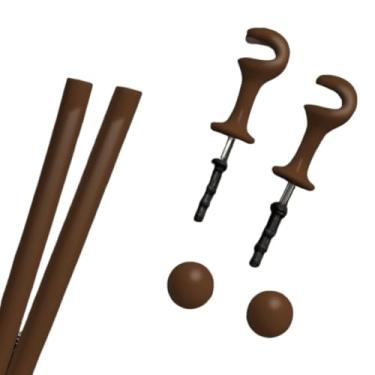 Imagem de Varão de Madeira Decorativo Para Cortina 2,00 Metros 19mm Com Kit De Ponteira + Suporte varão de cortina (Varão Completo Tabaco,Kit 2 Varão)