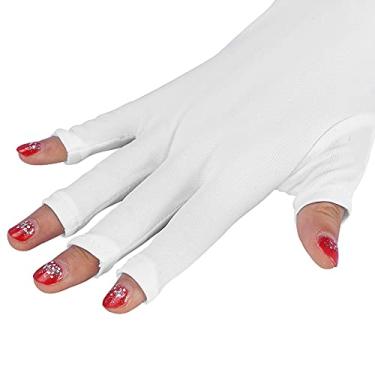 Imagem de ZJchao Luvas de Unhas, Luvas de Proteção Anti-radiação para Manicure Com Fibra de Bambu, Fototerapia Com Lâmpada de Calor LED para Cuidados Com a Pele