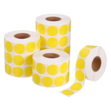 Imagem de PATIKIL 10.000 peças de adesivos coloridos de 10 rolos, adesivos circulares de 1,9 cm, etiqueta de codificação para escritório, negócios, quintal, venda de garagem, decoração de casa, amarelo