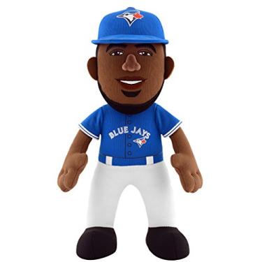 Imagem de MLB Toronto Blue Jays, boneco de pelúcia Edwin Encarnacion, 25 cm, azul/branco