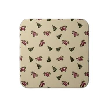 Imagem de Ladrilho Decorativo de Cerâmica Estampa Padrão de Natal Aquarela Flores de Outono